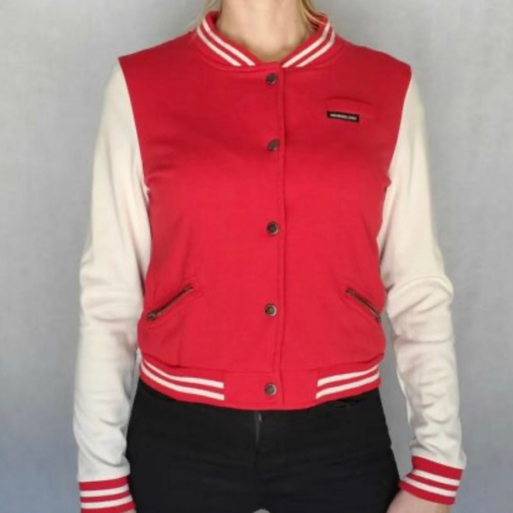 Members Only Varsity Style Jacket Red Size Large